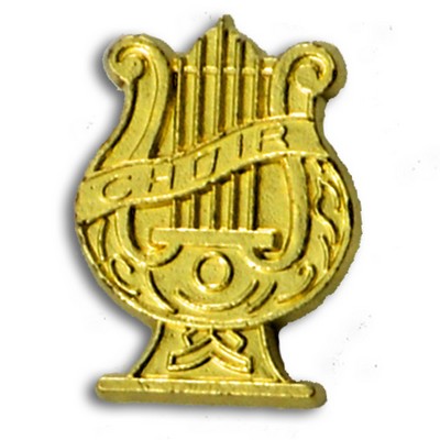 Choir Music Lyre Chenille Letter Pin