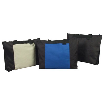 Poly Zippered Tote Bag w/Heavy Vinyl Backing