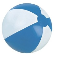 6" Alternating Light Blue and White Inflatable Beach Ball