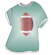 Football T-Shirt Mighty Mini Magnet