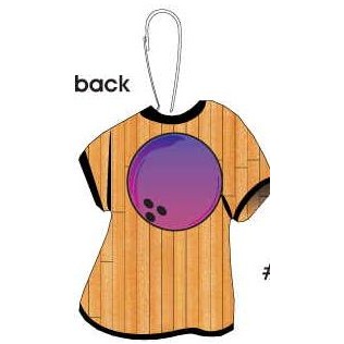 Purple Bowling Ball T-Shirt Zipper Pull