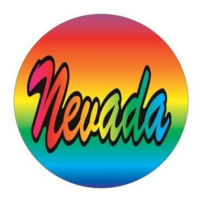 Nevada Round Badge w/ Bar Pin (2 1/2" Diameter)