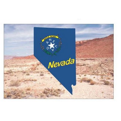 Nevada Battle Born Rectangle Badge w/ Bar Pin (2" x 3")