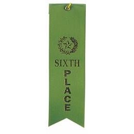 SIXTH PLACE Ribbon - Green - 2" x 8" long