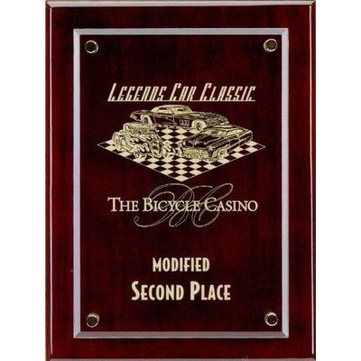 Piano Finished Plaque w/Beveled Glass Top (8"x10")