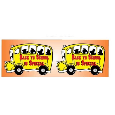 School Bus w/ Slogan Panoramic Badge w/ Bar Pin