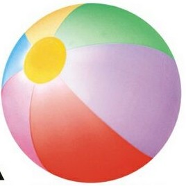 16" Inflatable Rainbow Shaded Beach Ball