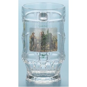 John Deere Logo Lunch Time Glass Mug