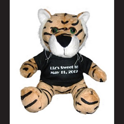 Quincy Tiger Stuffed Animal w/Shirt (9")