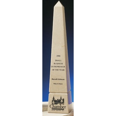 16" Verona Genuine Marble Obelisk Award w/Groove