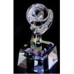 2-3/8" Optic Crystal Basketball Award