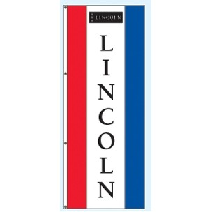 Double Faced Interceptor® Drape Flags (Center Panel - Lincoln®) (3' x 8')