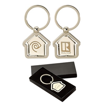 House Shaped Center Spinning Keyring