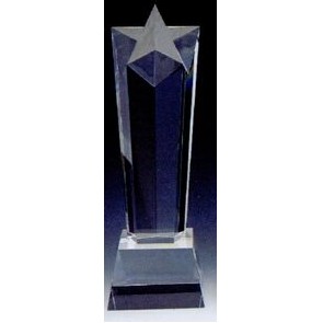 Optic Crystal Faceted Star Award (12"x4"x4")