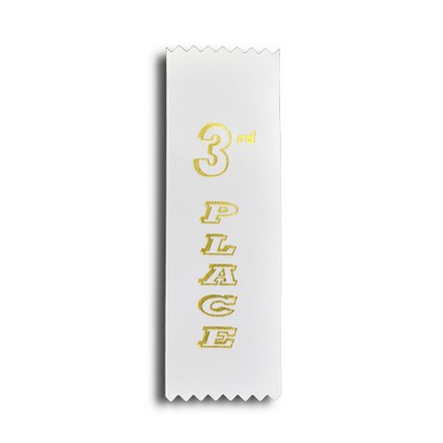 3rd Place Standard Stock Ribbon w/ Pinked Ends (2"x6")