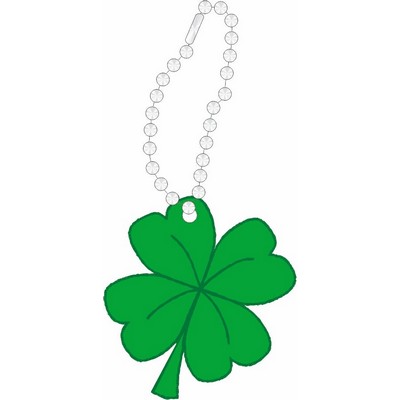 Four Leaf Clover Promotional Line Key Chain w/ Black Back (10 Square Inch)