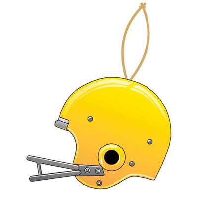 Football Helmet Ornament w/ Clear Mirrored Back (10 Square Inch)