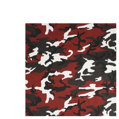 22" Red Camouflage Bandana