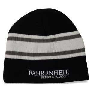 Acrylic Beanie w/Contrasting Stripes