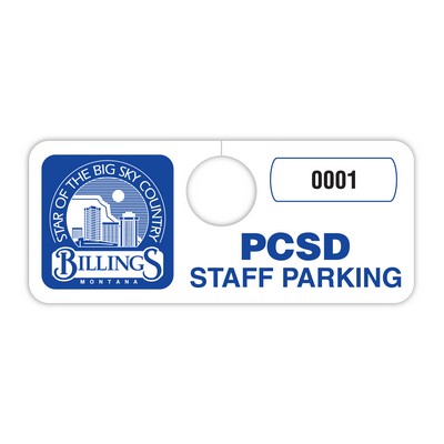 Custom Spot Color Parking Permit w/Reflective (2"x4 3/4")