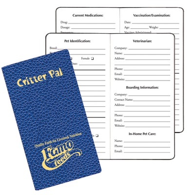 Critter Pal-Pet Information Journal/ Cobblestone Covers