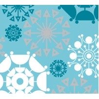 Shimmer Snowflakes Christmas Gift Wrap (417')