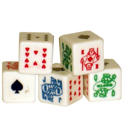 5/8" Custom Poker Dice/ Transparent