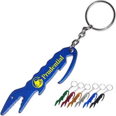 Alligator Aluminum Bottle Opener w/Keychain (2 Week Production)