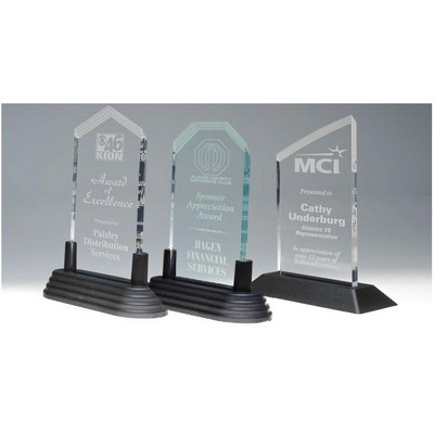 Jade Frosted Corners Pop-In Acrylic Award w/ Clipped Corners - 3"x6"