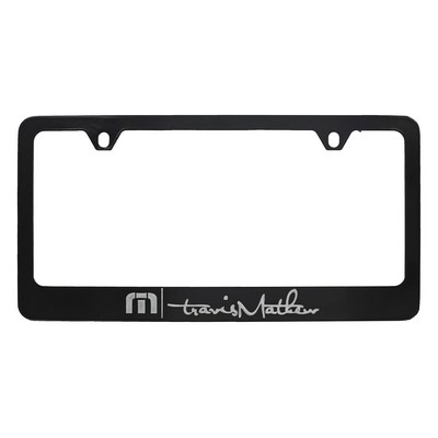 Black Coated Zinc Alloy License Plate Frame (Domestic Production)