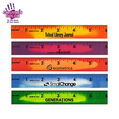 6" Mood Wood Ruler (Spot Color)