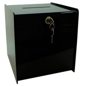 Deluxe Black Ballot Box