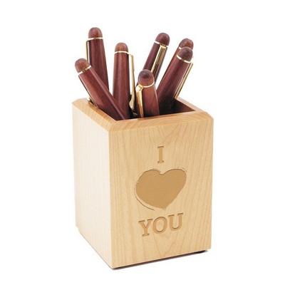 Maple Desk Pen Holder