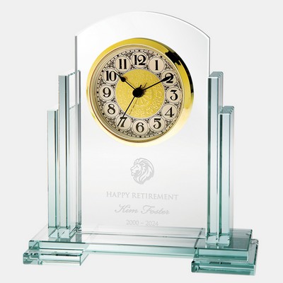 Caesar Jade Glass Clock