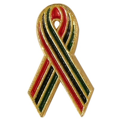 African American AIDS Awareness Ribbon Lapel Pin