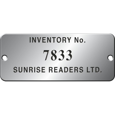 Aluminum Property Tags 3" x 1 1/4" rectangle