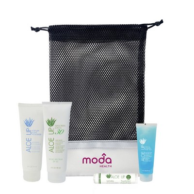 Aloe Up Mesh Bag with White Collection Sunscreen