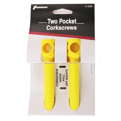 Two Plastic Pocket Corkscrews w/Card