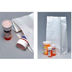 White Tamper Evident Pharmacy Bag (12"x7"x17")