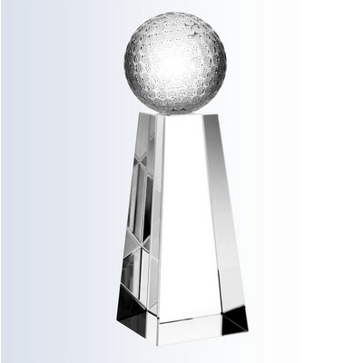 Crystal Championship Golf Trophy, Large (2-3/8"x8")