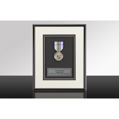 OLYMPIA: Black Metal Framed Medallion Wall Award