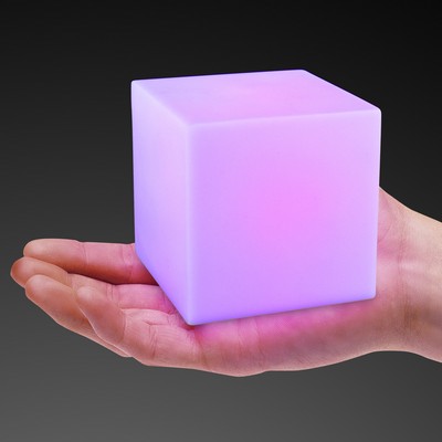 2.75" Light Deco Cube w/ Color Change LEDs - BLANK