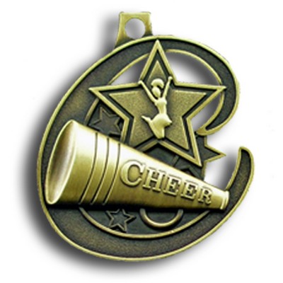 Cheerleading Stock Medal (2")