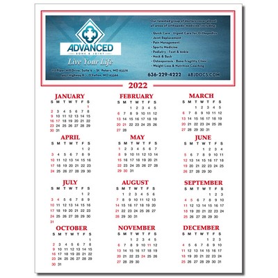 Repositionable Refrigerator Calendar (Personalized Photo) - not magnetic calendar