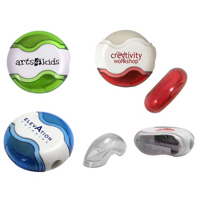 Round Pencil Sharpener Eraser Combo (Spot Color)