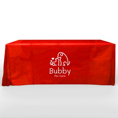 Recyclable, Non Woven 6' Flat, 4 Sided Screen Print Table Cover - Colors