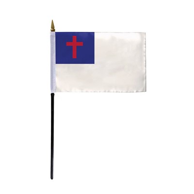 Christian Stick Flags 4x6 inch