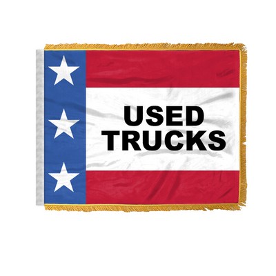 Patriotic Used Trucks Antenna Flags 12x18 inch