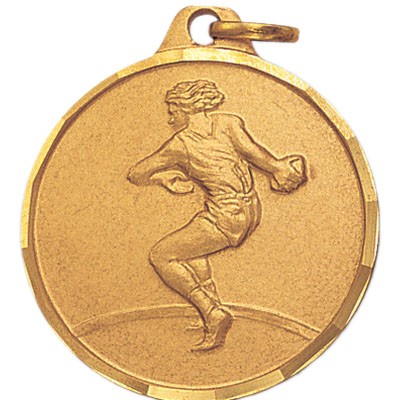 Female Discus E Series Die Struck Medal