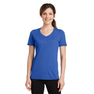 Port & Company® Ladies' Performance Blend V-Neck Tee